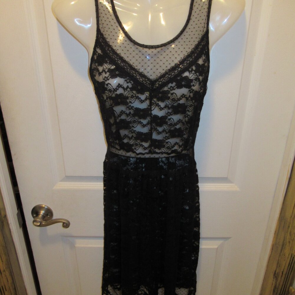 Royal Bones / Daang Goodman Black Lace Slip Dress, Medium Hot Topic